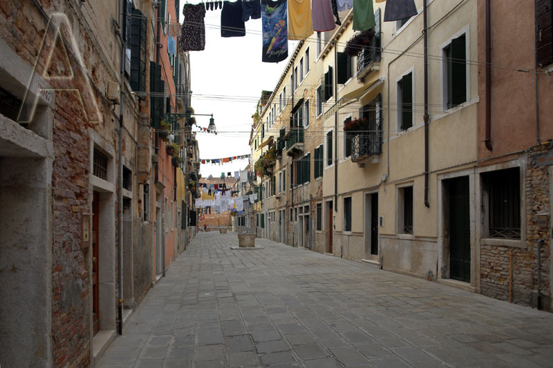 Wohnstrasse in Venedig